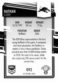 2021 NRL Elite #092 Nathan Cleary Back